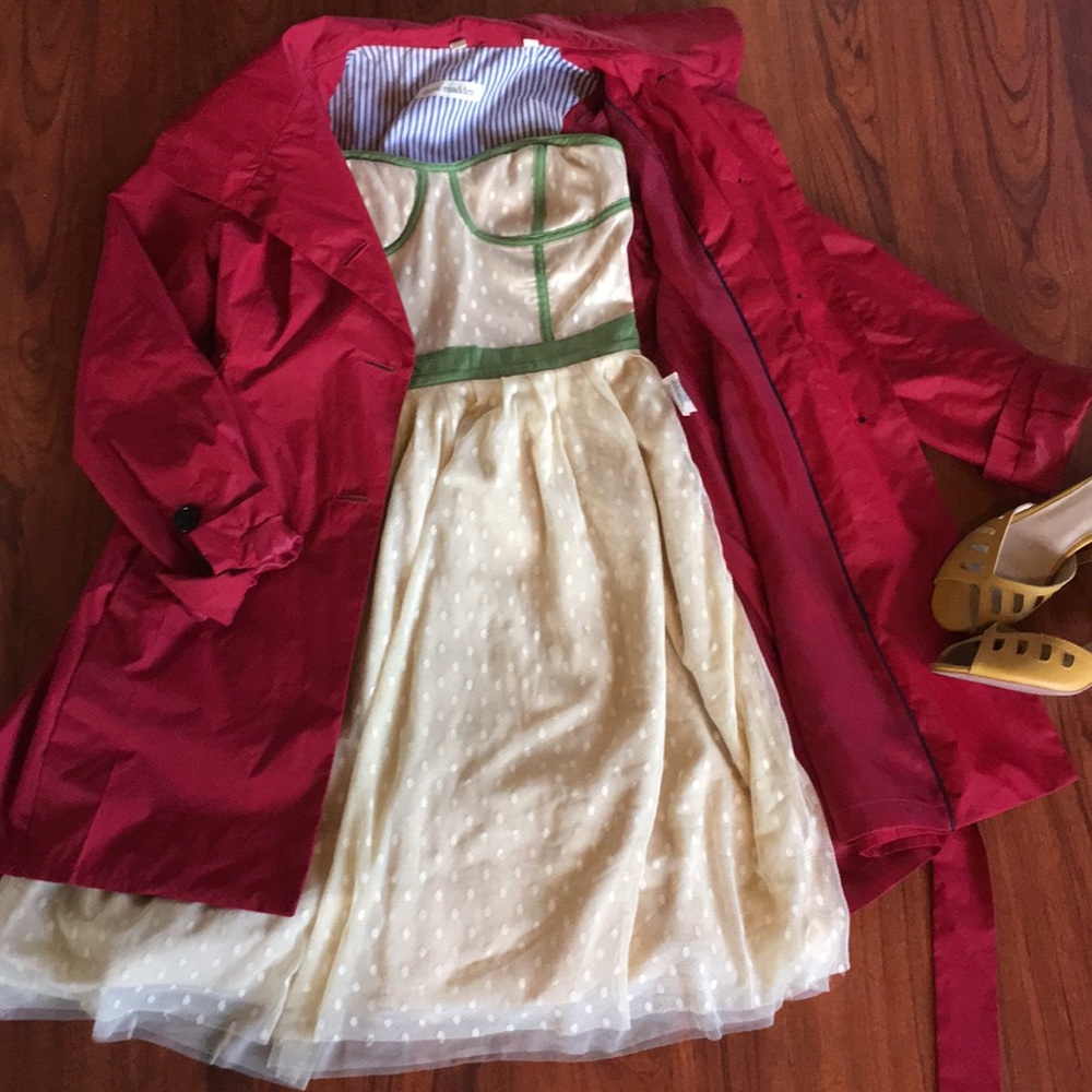 Red Steve Madden trench coat